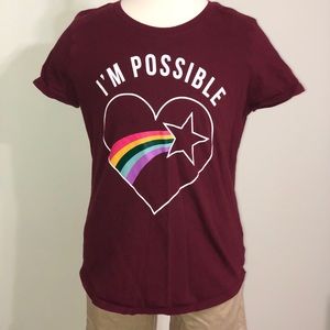 Girls Maroon Tee from Old Navy